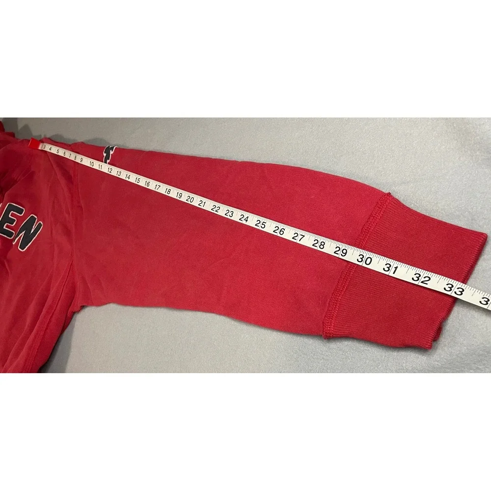VTG Banner47 US Open‎ 2009 NYC Tennis Hoodie Mens XXL Red Cotton Sweatshirt - Picture 10 of 12